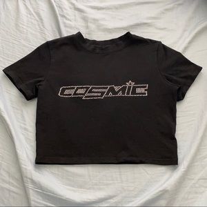 Amazon cosmic bejeweled Y2k crop top